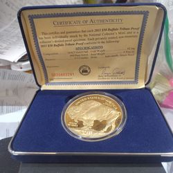 Giant 2012 Buffalo Tribute Proof 4 Troy Ounces .999 Silver w/Coa $ 440