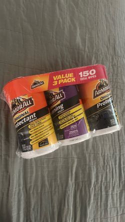 New 3 Pack Armor All Wipes