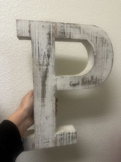 Letter P Wood Decor 