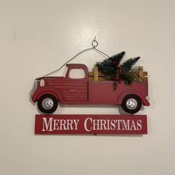Truck Christmas Sign *merry Christmas 