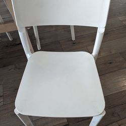 White Stackable Dining Desk Chairs 