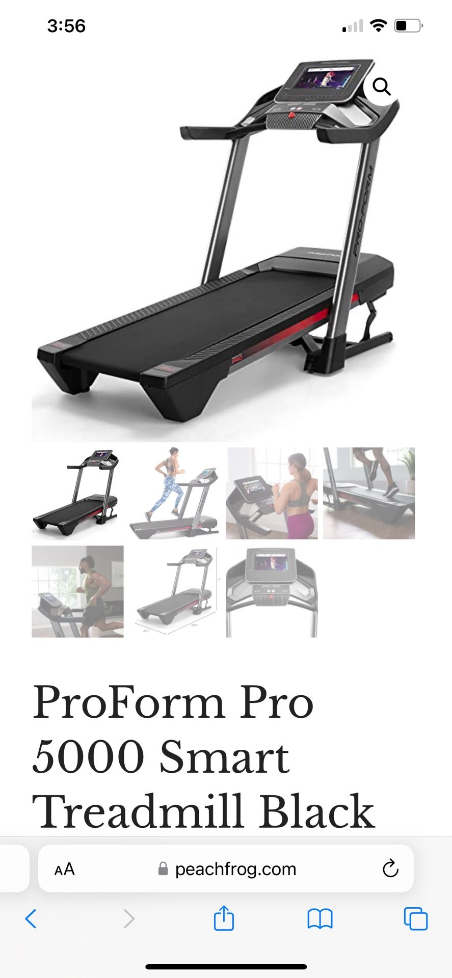 ProForm Pro 5000 Smart Treadmill Black