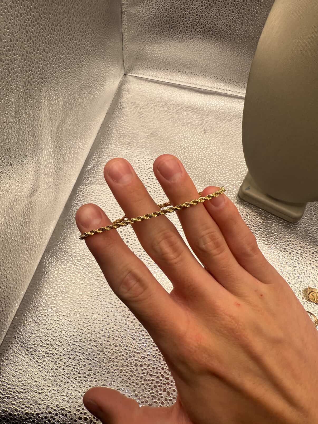 10k Solid Rope Bracelet 