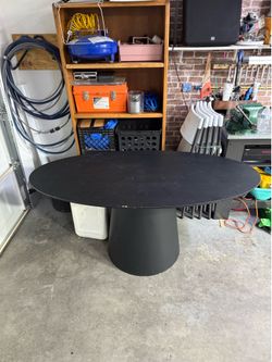 Solid oak black dinning table