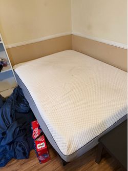 Full size foam mattress plus frame