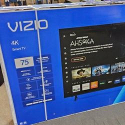 75 Tv Vizio Smart 4k HDTV In Box 6 Month Warranty.  Free Delivery $55 Down On Finacing