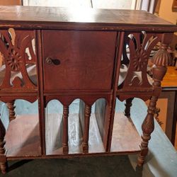 Carved Side Table/Mini Buffet