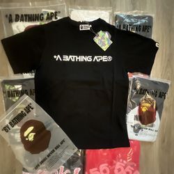 black and grey moon bape t shirt