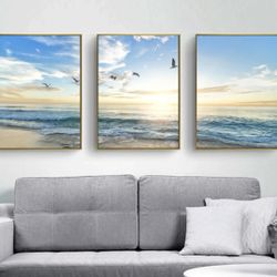3pcs Seaside Wall Art 