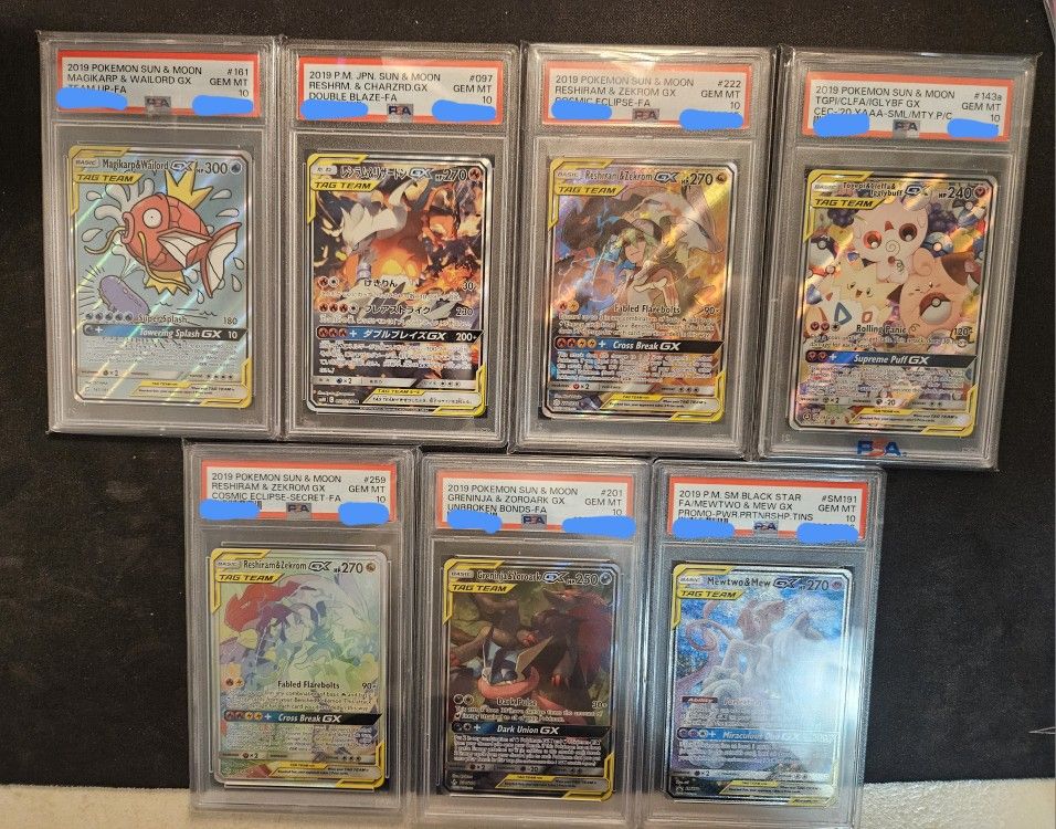 Pokemon Tag Team PSA 10 Slabs