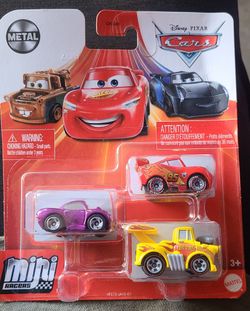 Disney Pixar  Cars Mini Racers 3 pack
