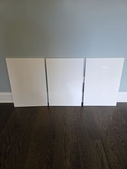 3 IKEA White Magnetic Memo Boards – 16" × 23" (BITS)
