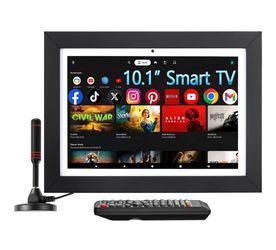 10.1 inch Small Smart Kitchen TV, Design for Home, RV, Bedroom, Boat, Truck and Travel Use