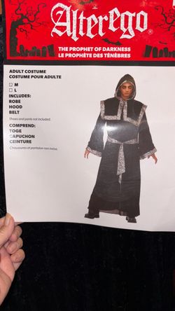 The  Prophet. of darkness men’s Halloween costume size medium new