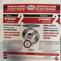 Master Flow Gable/Attic Ventilation Fan