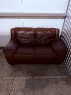 MOVING SALE: Authentic Leather couch