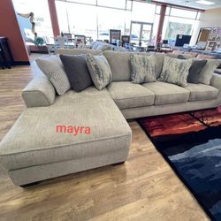 Ardsley Pewter RAF&LAF Large Sofa Chaise,Sectional, Seccional

