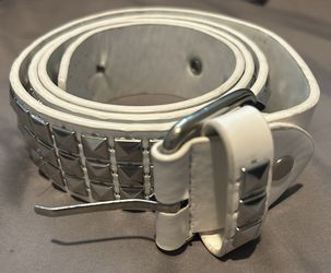 White Studded Belt  