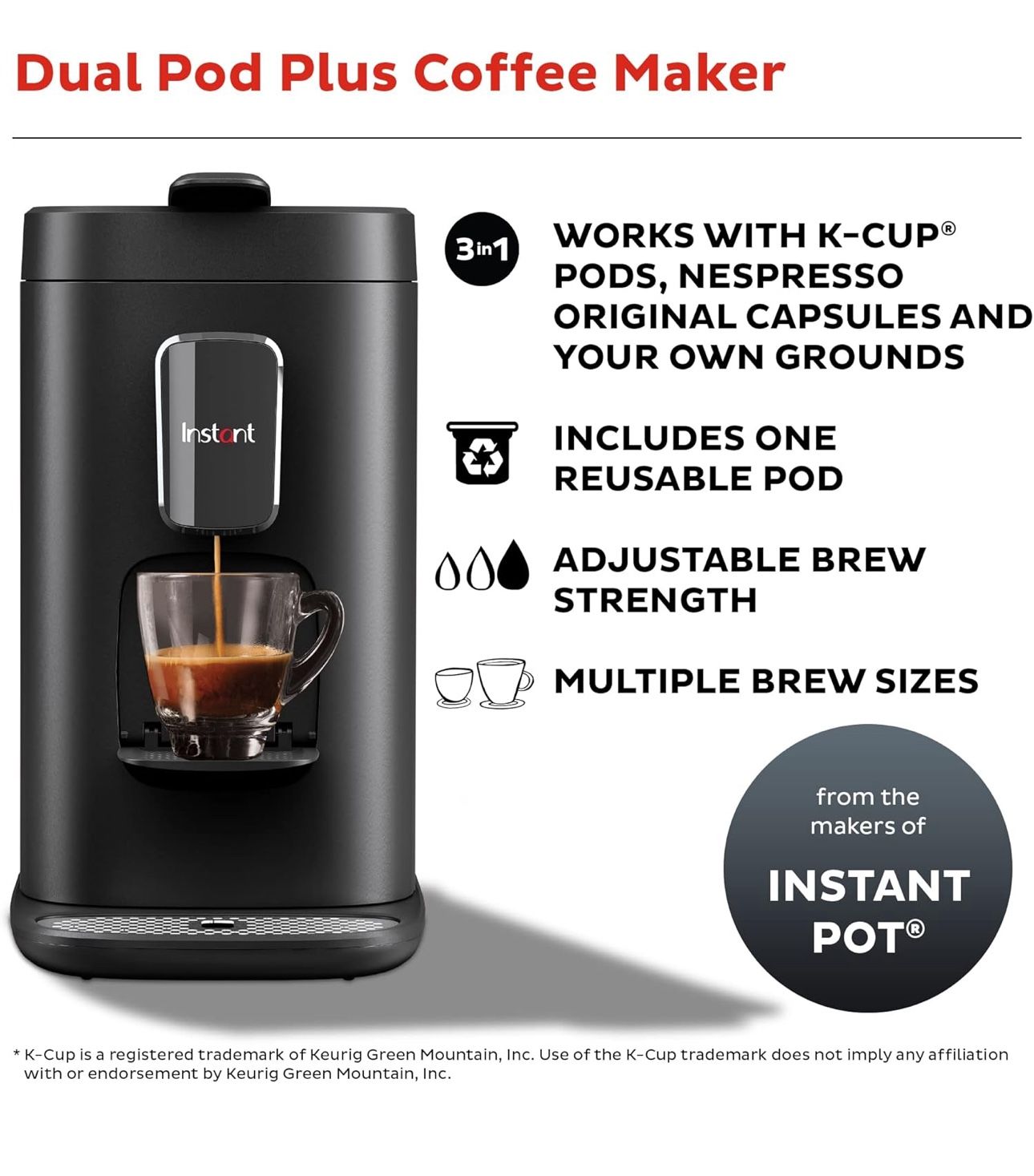 Instant pot 3 In 1 Coffee Maker 