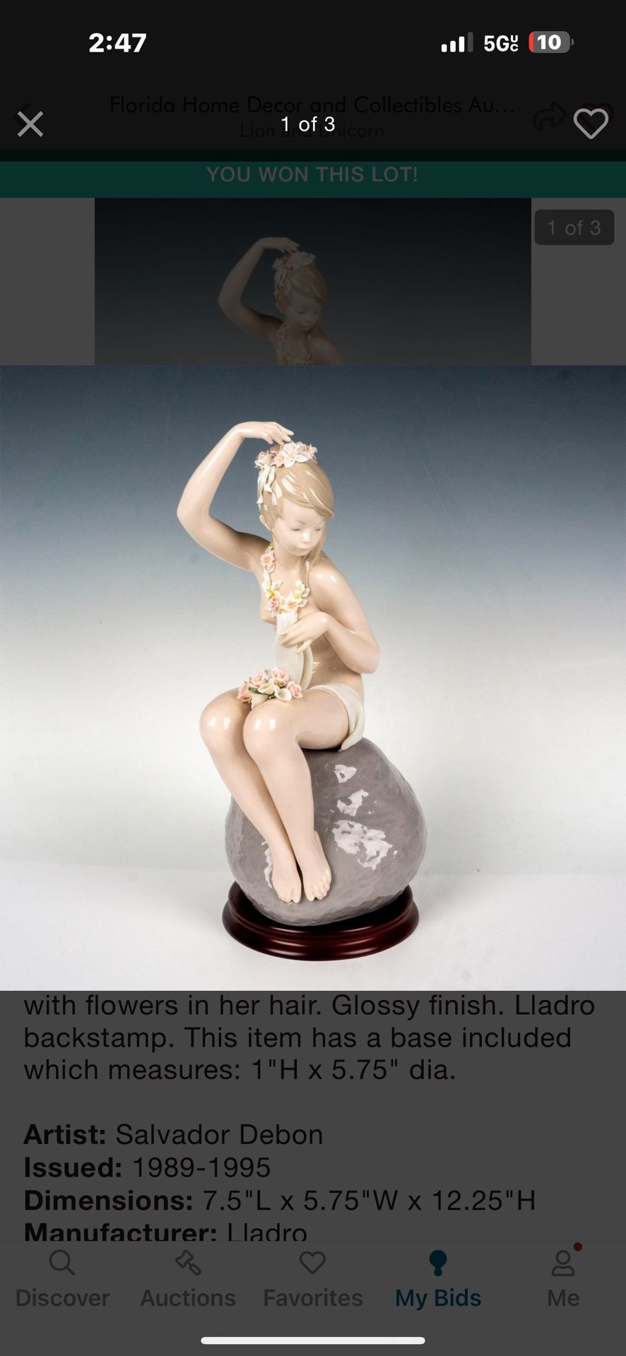 Lladro Spring Nymph 1001602. Figurine Plus Base!