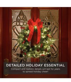 Brand New 30 Inch Pre-Lit wreath (2 Available )