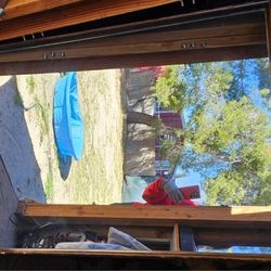 Very LARGE HEAVY DUTY ANTIQUE MIRROR. WOOD 