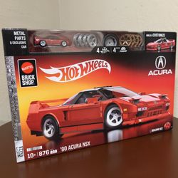 Hot Wheels Mattel Brick Shop ’90 Acura NSX Building Set – Sealed, New in Box – Rare Collector’s Item
