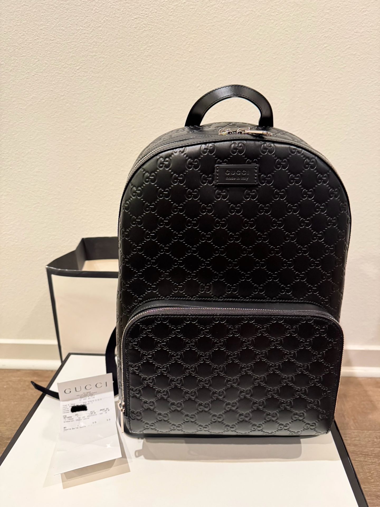 NEW Gucci Signature Embossed Backpack
