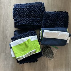 2 sweet Jojo Shower Curtain With Hooks And Bathroom Rug 
