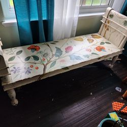 Wooden Bench - Floral