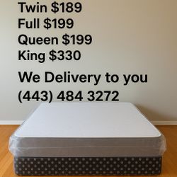 Queen Mattress Come With Free Box Spring - Same Day Delivery 