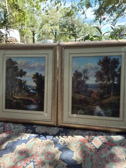 Pair of Framed Landscape Art Prints