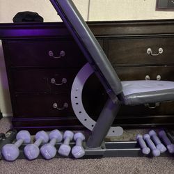 Reebok Workout Bench With Weights Included