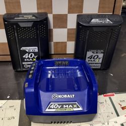 40 V Max Lithium Ion Cobalt Charger 2Ah & 4Ah Battery