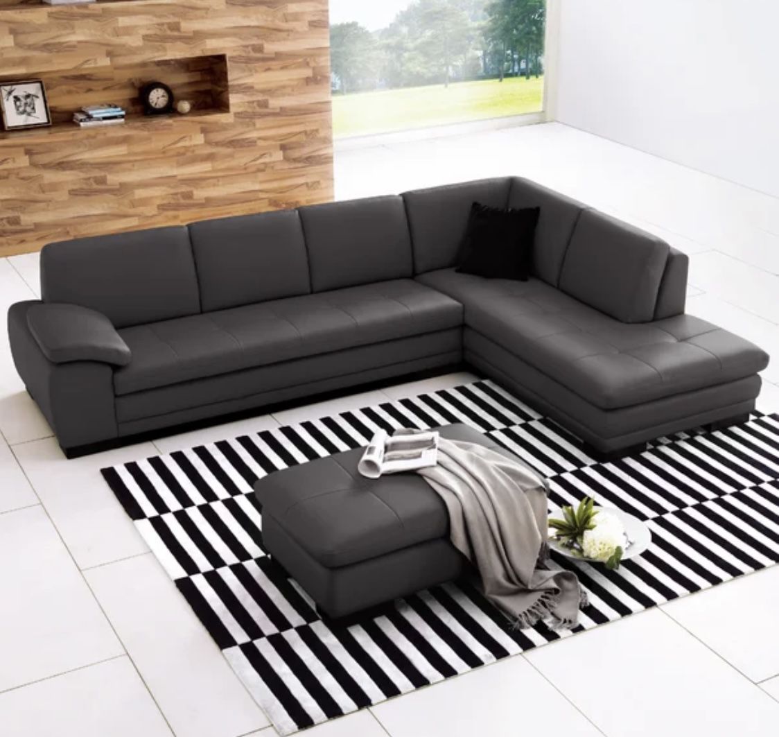 Black Leather Sofa (Used - Great Condition)