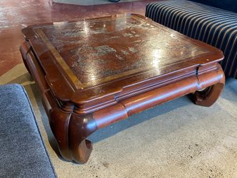 Chinoiserie Scenic Square Coffee Table