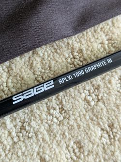 SAGE RPLXi 1090 Graphite III Fly Fishing Rod 9' 10WT 2PC w/Tube & Sock