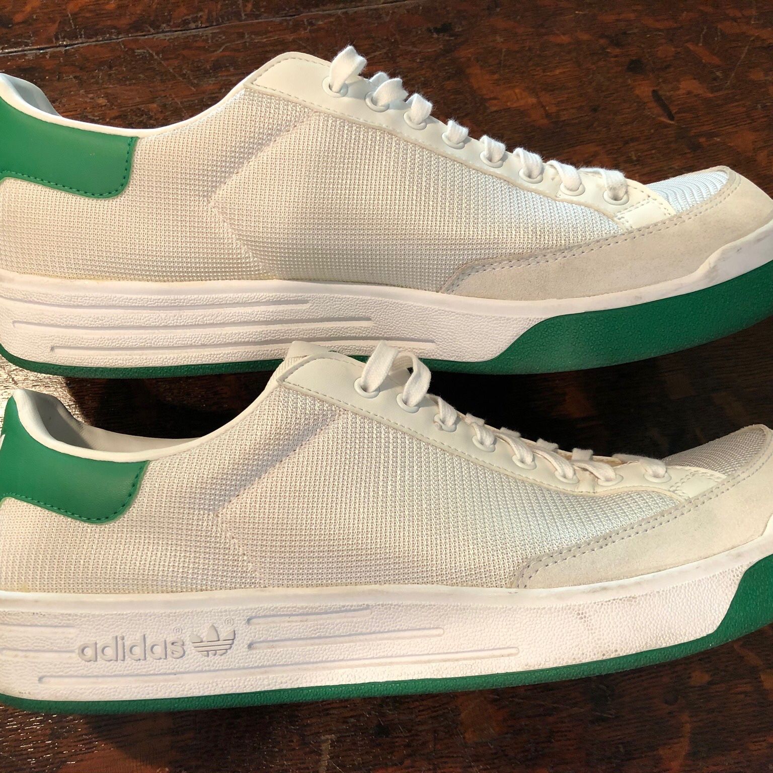 Adidas Rod Laver (White/Green - Size 12)