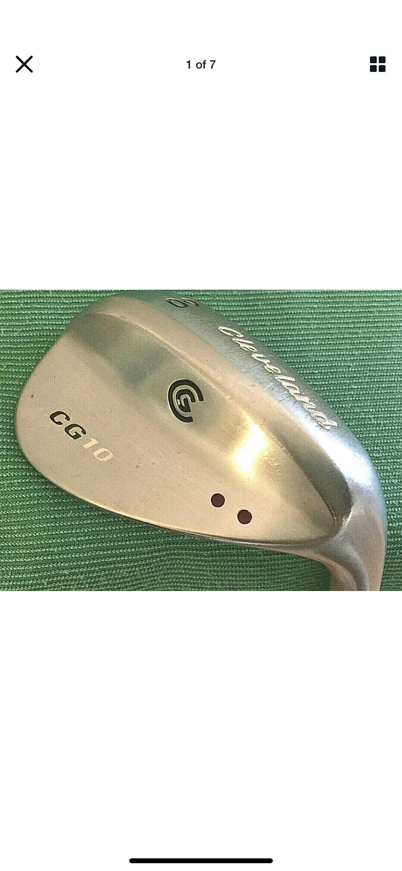 CLEVELAND CG10 CMM 60° LOB WEDGE BLACK PEARL 2 RED DOTS 35¼" VERY GOOD CONDITION