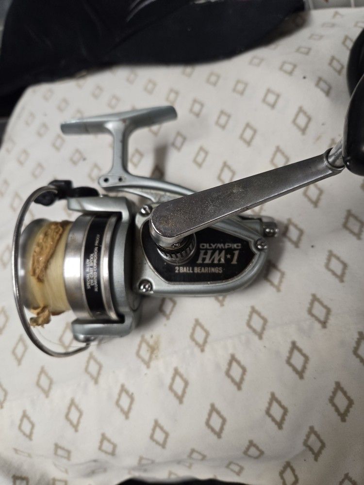 Vintage Olympic Hm-1 2 Ball Bearing Fishing Reel