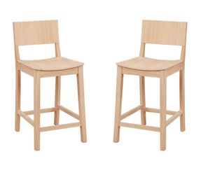 LINON HOME DECOR - DEVIN COUNTER STOOL UNFINISHED (SET OF 2) - CS279UNF02KD
