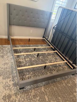 Wayfair Queen Bed Frame with Amazon metal boxspring