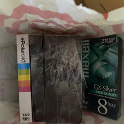 6 Blank VHS Tapes
