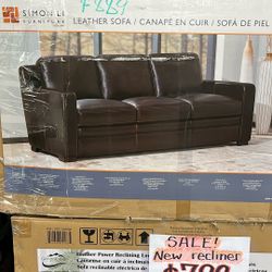Simon Li Furniture Threeseat Leather Sofa