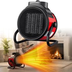 Powerful Portable Heating Cannon, High Power Ceramic Space Heater, Fast Heating with Adjustable Thermostat