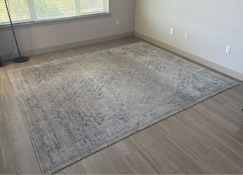 🏠Penelope Grey Diamond Distressed Look Area Rug, 8x10