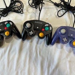 Nintendo Official GameCube Controller black NGC DOL and purple -003 US SELLER