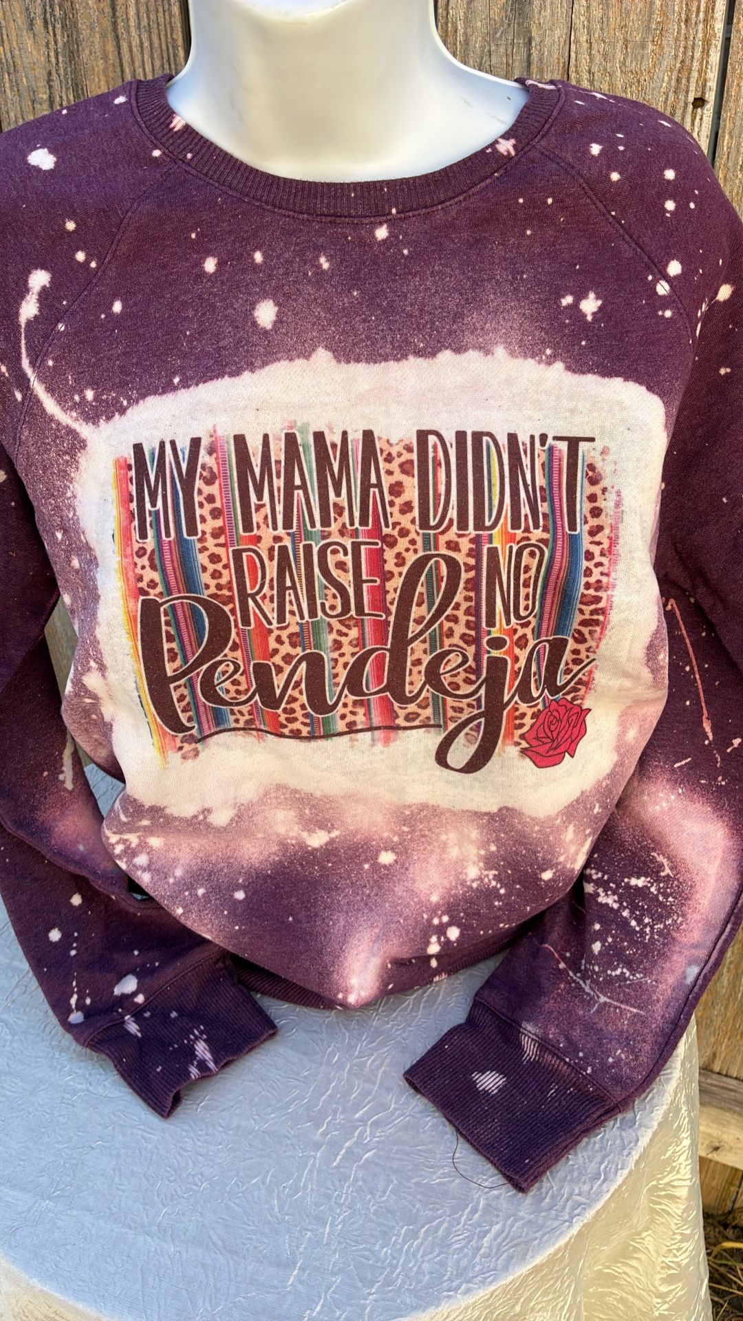 Purple Bleached Pendej@ Sweatshirt M