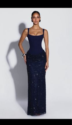BABYBOO  YEONA MAXI DRESS NAVY XS