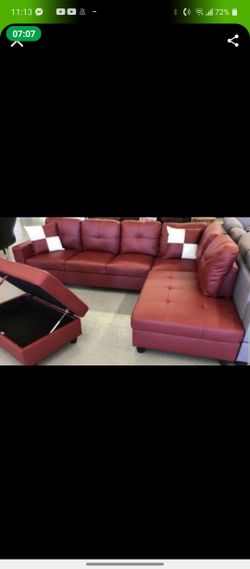 Sectional and ottoman